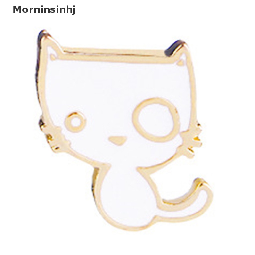 Mornin 2 Pcs/Set Lucu Kucing Tulang Ikan Bros Pin DIY Denim Jaket Pin Lencana Perhiasan Hadiah id