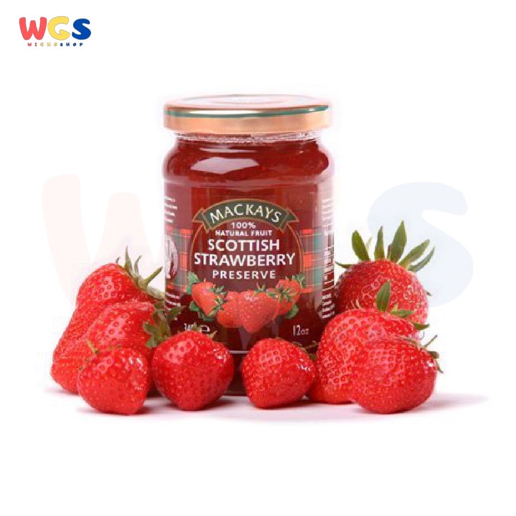 Selai Mackays Scottish Strawberry Preserve Jam 340 gr - Selai Stroberi