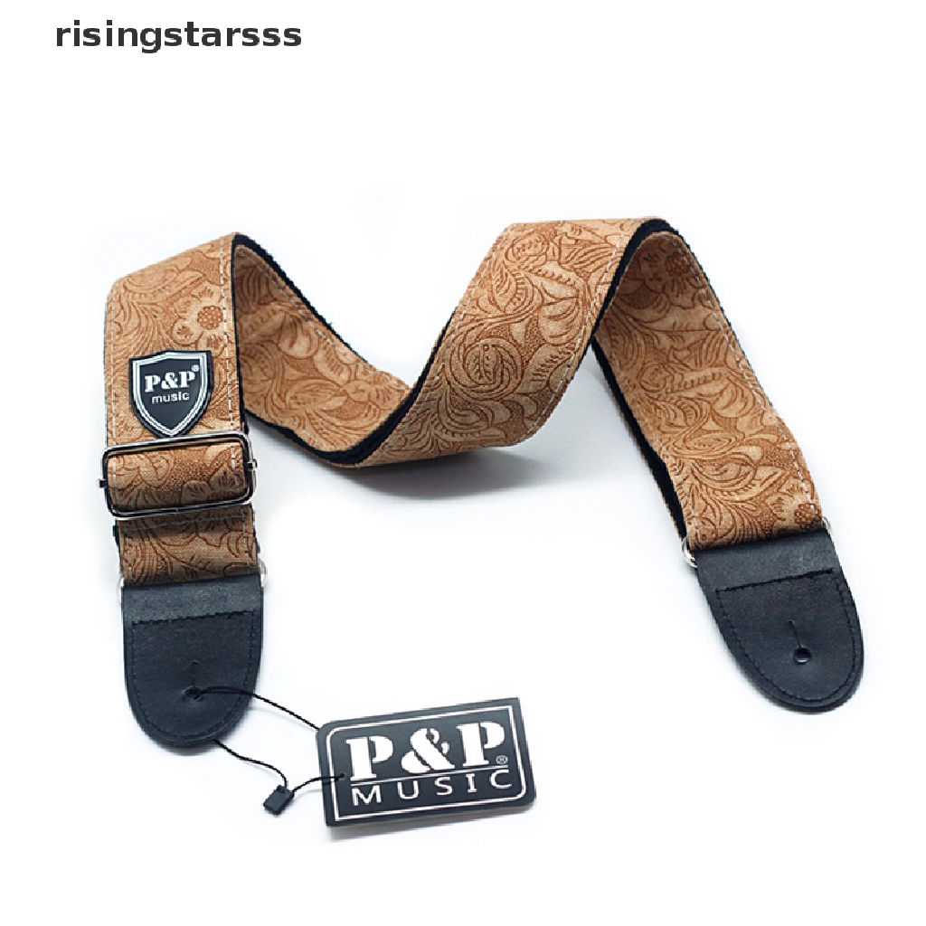 Rsid Span-new Adjustable Strap Gitar Pelebar Penebalan Sabuk Bass Gitar Elektrik Jelly