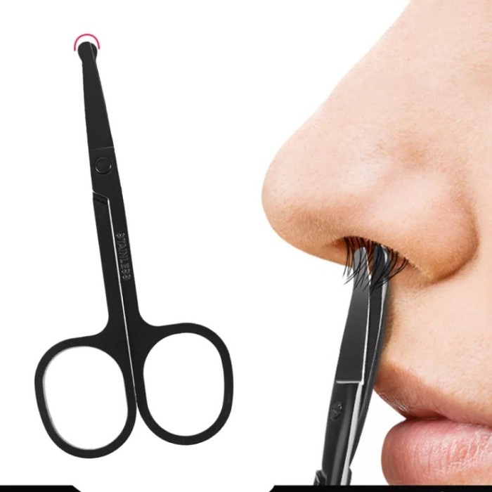 Gunting Bulu Hidung Ujung Tumpul / Stainless Steel Nose Hair Scissors