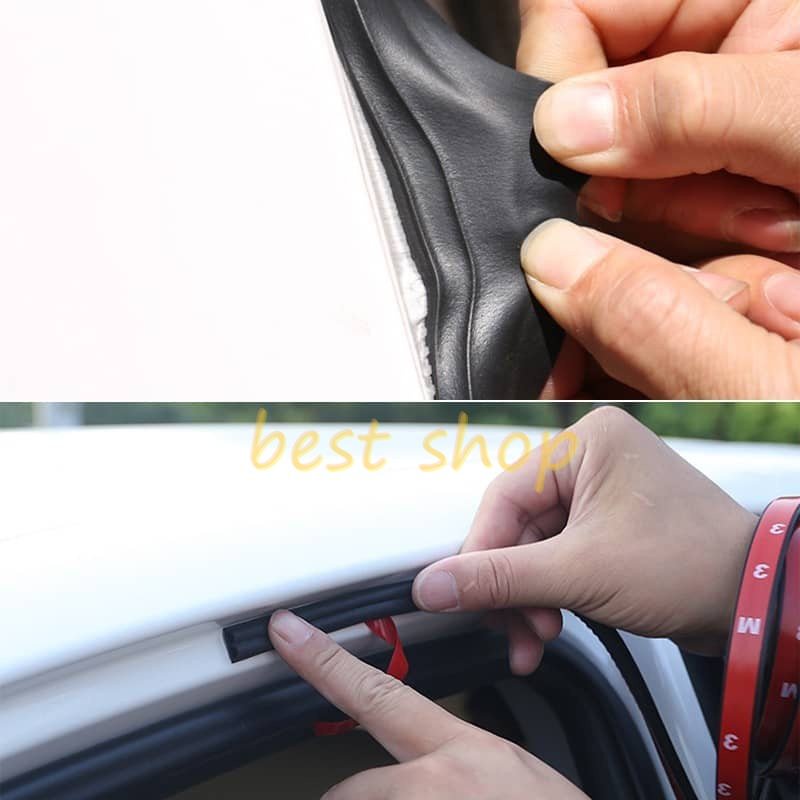 5meter Universal Kedap Suara Mobil Silence Skema Kualitas Tinggi Karet Seal strip Bentuk B Isolasi Bumper strip Aksesoris interior Mobil