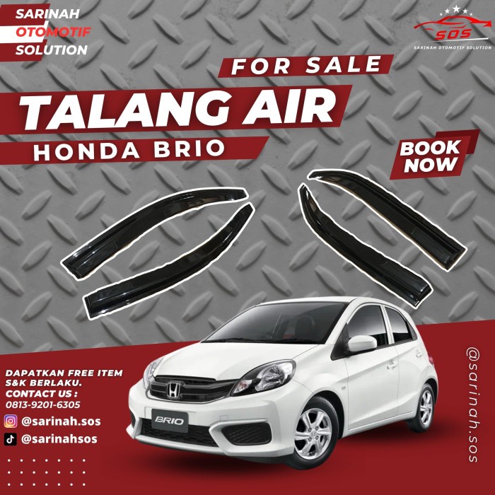 Talang Air Honda Brio 2013 2017 SLIM