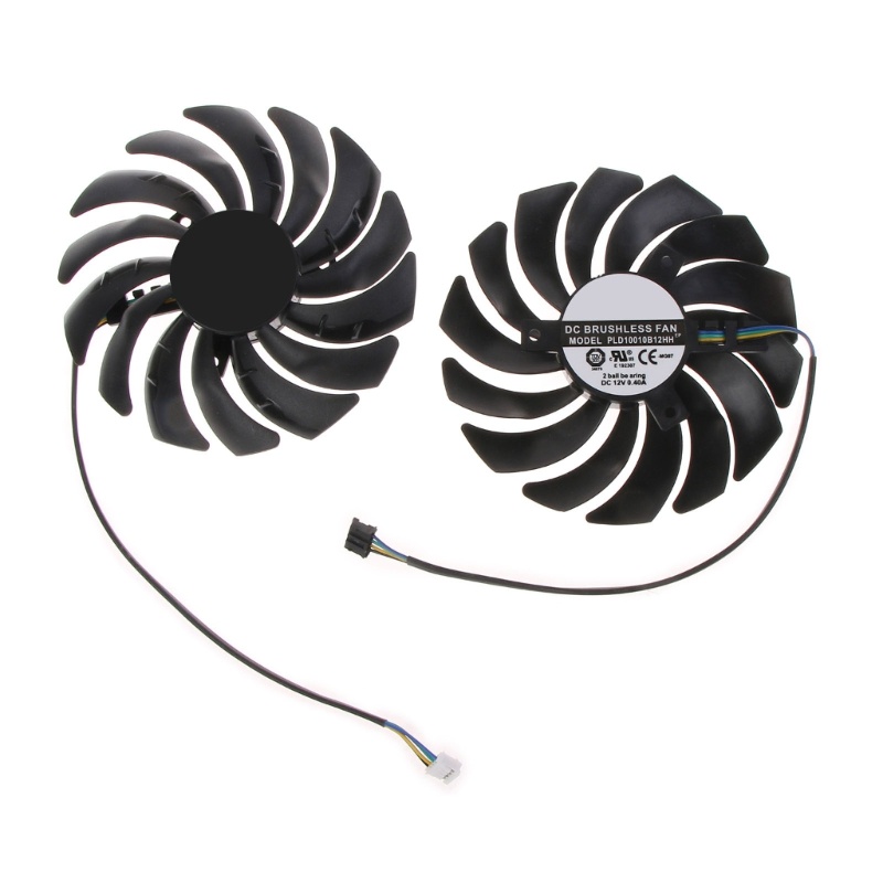 Bt1/2piece 95mm Graphics Card Cooling Fan PLD10010S12HH 12V 4Pin Untuk MSI RTX 3070 3060 3060Ti VENTUS 2X OC Kipas VGA