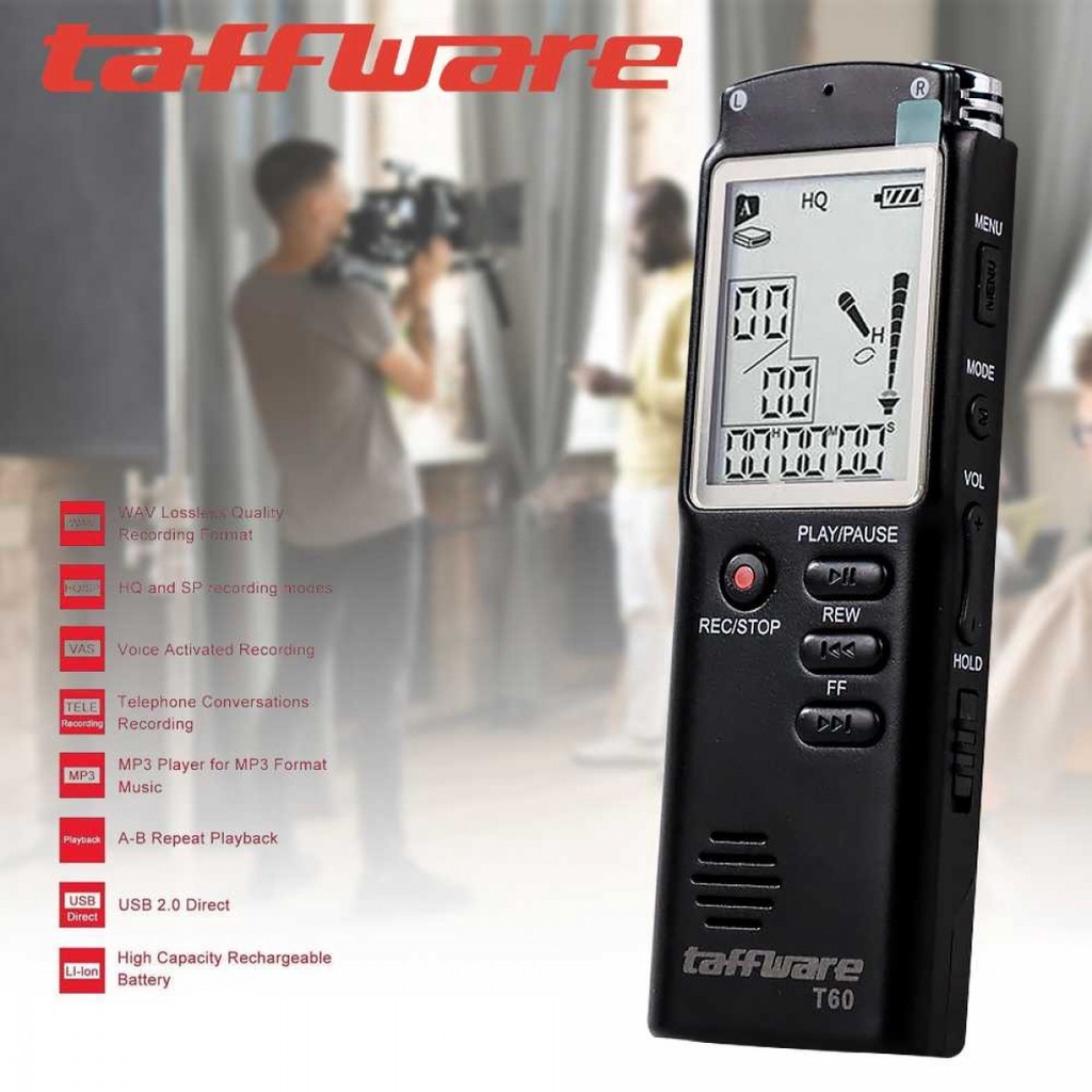 Taffware Perekam Suara Digital Voice Recorder 8GB - T60