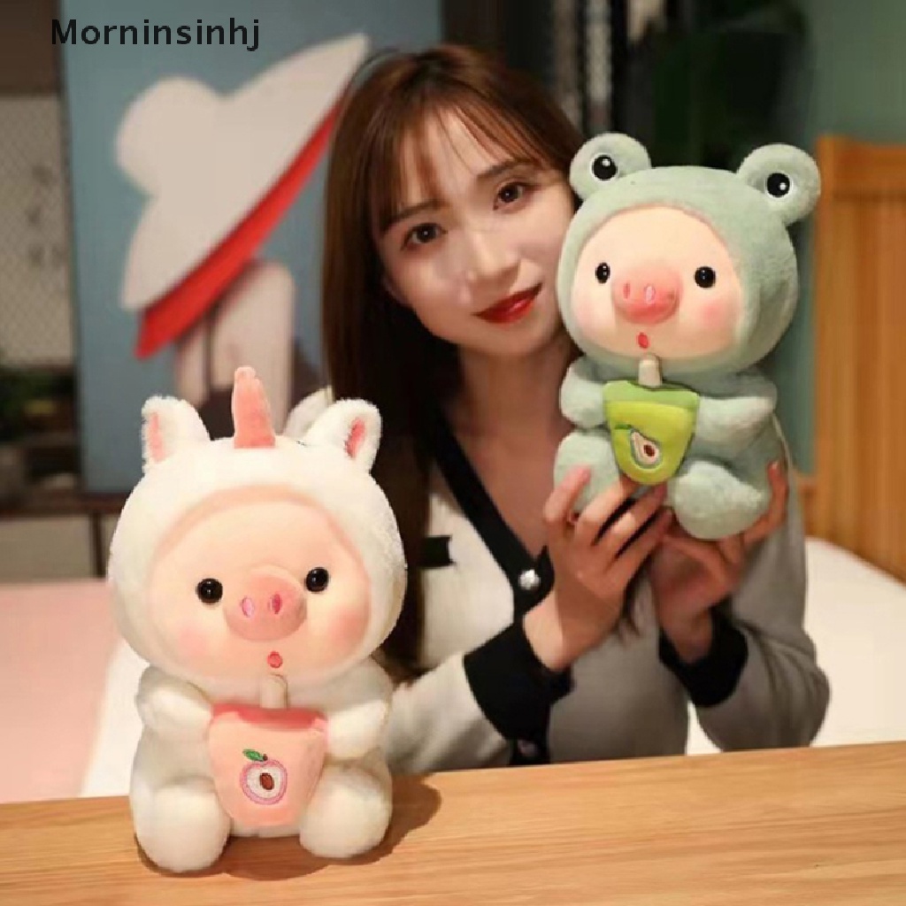 Mornin 1 Pc 25 cm Cosplay Unciorn Kodok Harimau Kelinci Boab Teh Plushie Babi Merah Muda Mainan Mewah Gadis Cuddly Baby Appease Doll Hadiah Ulang Tahun id