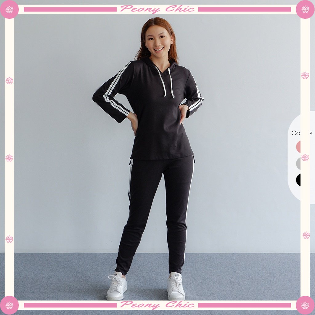 POTONGAN HARGA FASHION PREMIUM MURAH / Isla Alexa Jacket Hoodie Set - Alexa Pants - Double Knit Cott