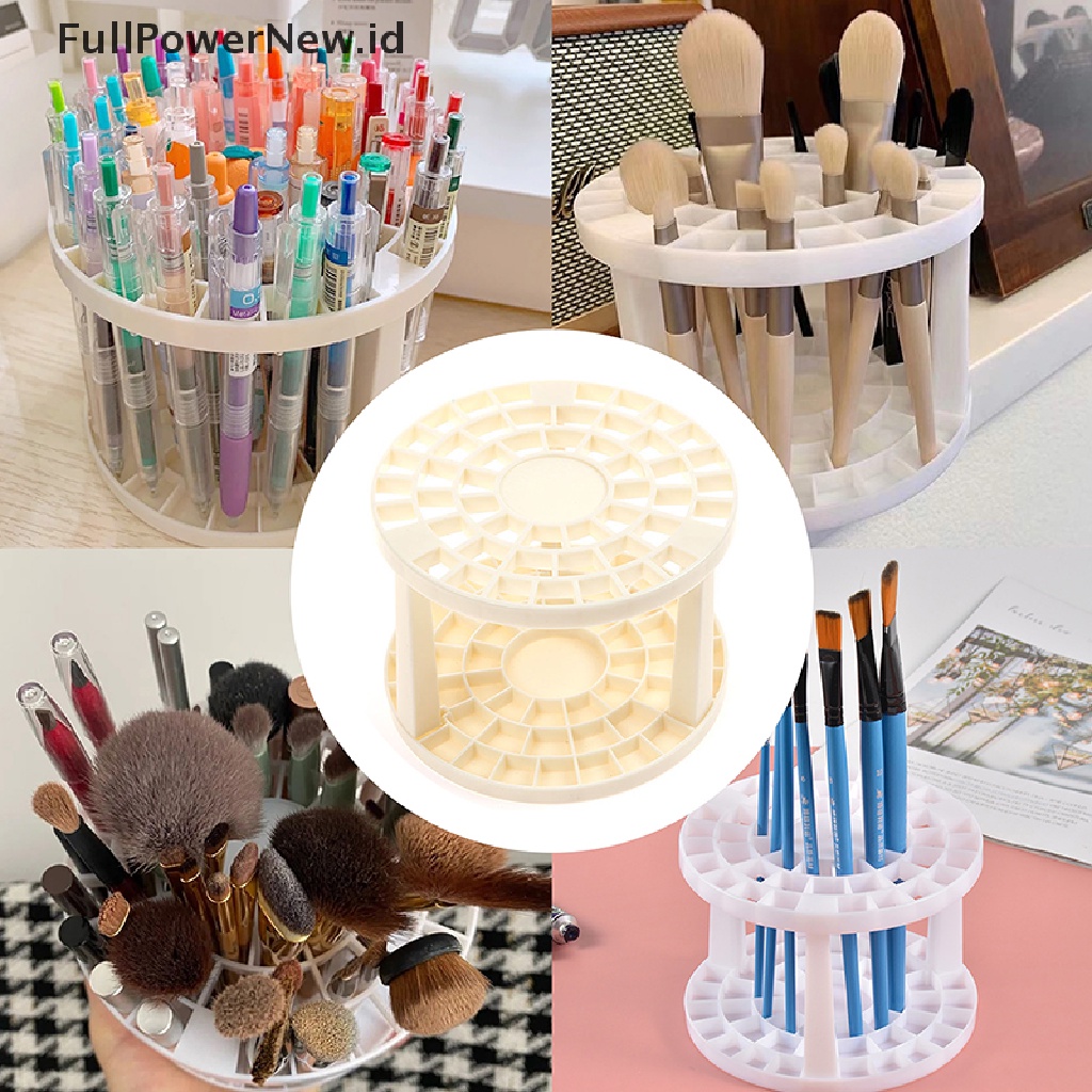 Power 49lubang Kuas Makeup Porous Pen Holder Air-Dry Stand ID