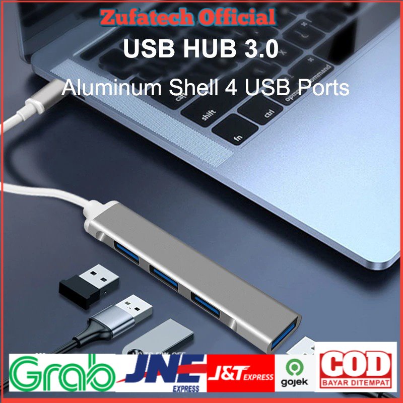 MLLSE USB HUB Type C Adapter High Speed 3.0 4 Port Aluminium - 7RUA3RSV