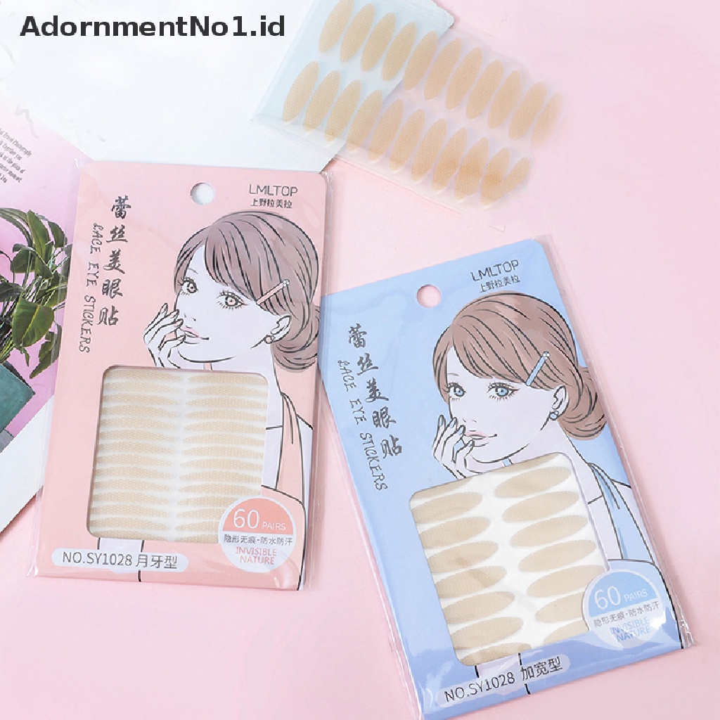 [AdornmentNo1] 60pcs Stiker Kelopak Mata Ganda Renda Mesh Beauty Eye Paste Untuk Anak Perempuan Mata Make Up [ID]