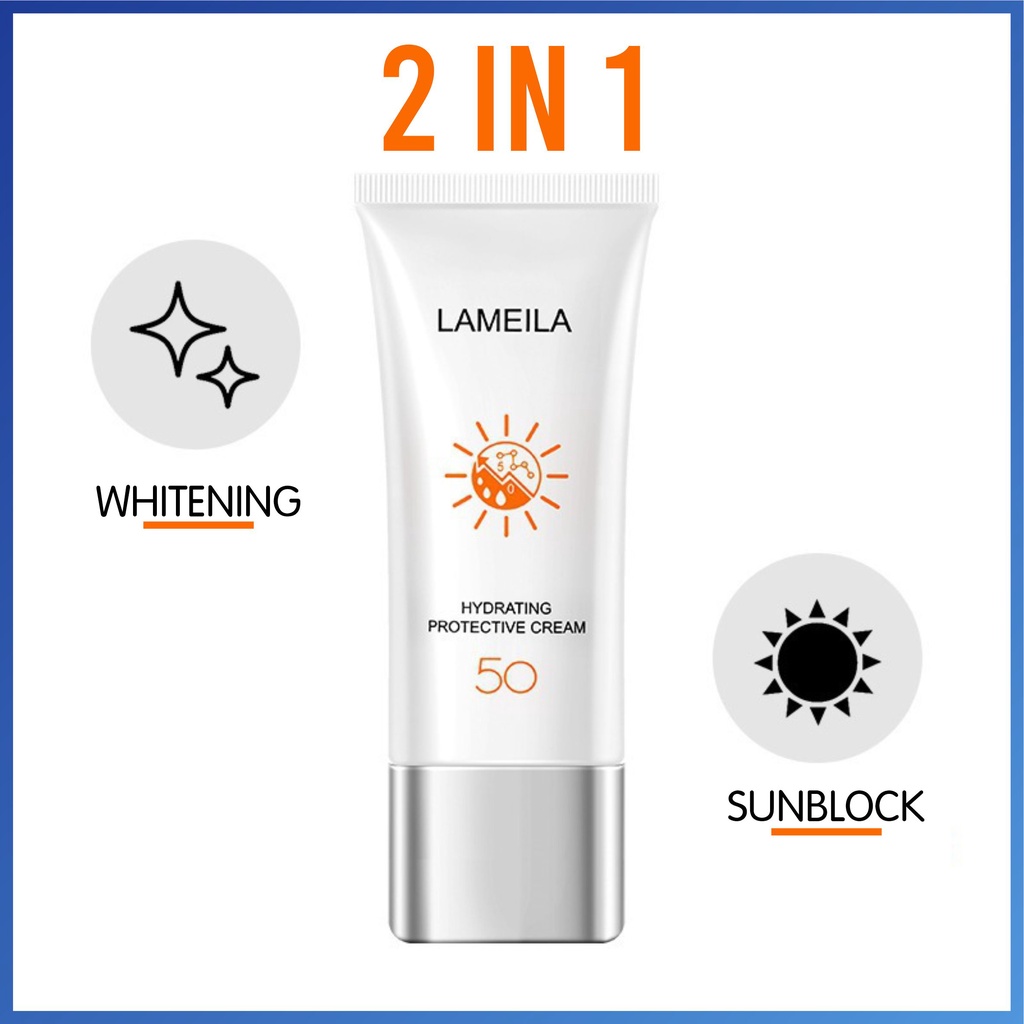 LAMEILA Sun Block SPF 50 Sun Screen Wajah 12 Jam Sunblock Hydrating Protective Cream L54