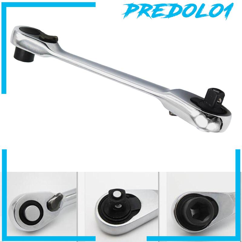 [Predolo1] Kunci Pas Ratchet Mini1Per4 &quot;Kepala Dual Drive Kecil Dan Portabel Tahan Lama 107mm