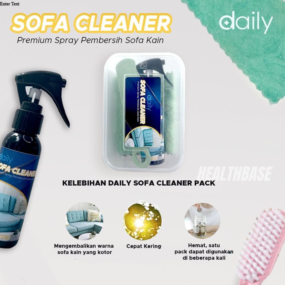 DAILY SOFA CLEANER PEMBERSIH SOFA KAIN KASUR BANTAL KARPET PREMIUM - SPRAY PEMBERSIH AMPUH SOFA KAIN - SOFA CLEANER PACK PREMIUM WATERLESS