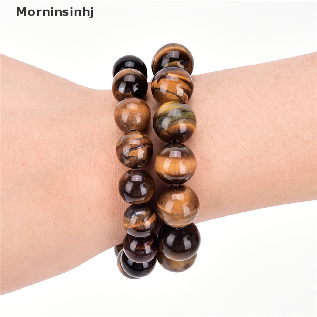 Mornin Batu Tiger Eye Alami Beruntung Bless Beads Pria Wanita Perhiasan Gelang Bangle Chic id