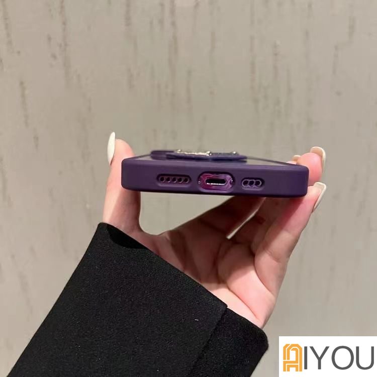For IPHONE 14promax Sarung Penutup Belakang Transparan Ungu Tua Canggih Untuk Iphone14 13 12 11 Pro Max Soft Case IX XR XsMax 2020 7 8 14 Plus Casing Ponsel