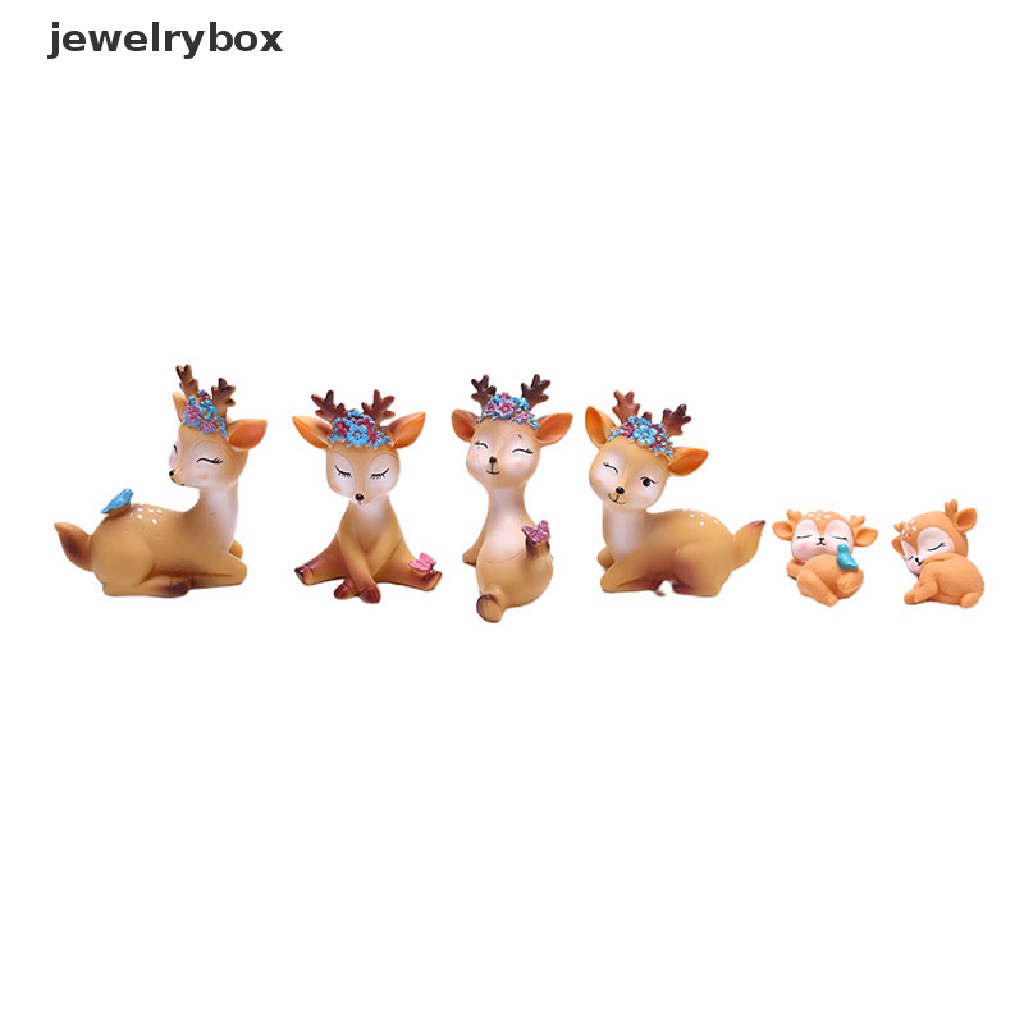 [jewelrybox] Sika Deer Baking Cake Topper Dekorasi Miniatur Peri Hiasan Taman Kerajinan Butik