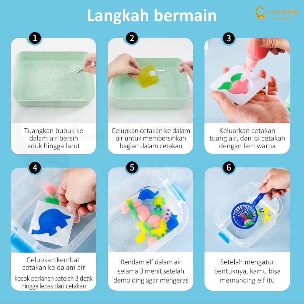 Lakoe Mainan Anak Magical Waterscape DIY Kreatif Jelly Mainan Edukasi Mainan Membuat prakarya