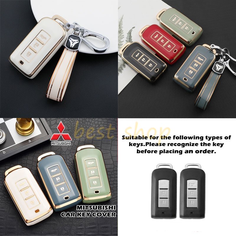 Soft TPU Car Key Shell Cover Holder Protection Untuk Mitsubishi Lancer/Attrage/Triton/ASX/Outlander/Xpander/Mirage Keyless Car Key Case TPU