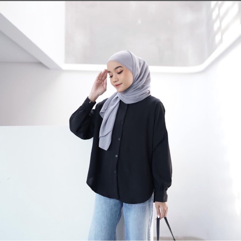 Luna Shirt Linen / Kemeja Oversize Wanita