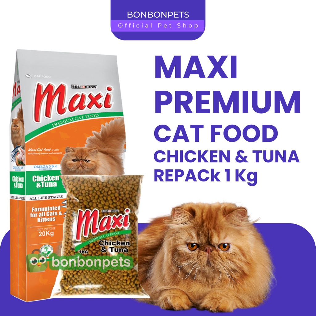 Maxi Makanan Kucing Kering Repack 1Kg Dry Cat food Kitten Adult