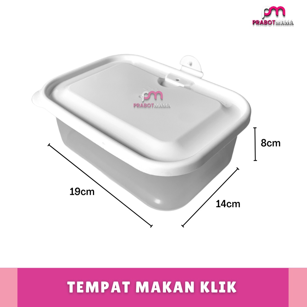 Tempat Makan Klik - Prabotmama / Misting Lunch Box Tepak Plastik / Kotak Bekal Makanan