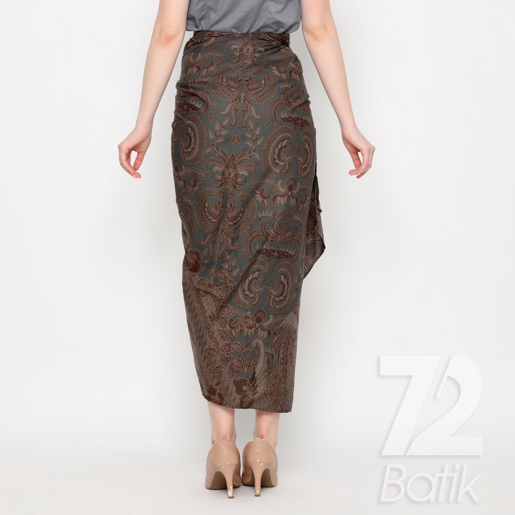 ROK BATIK SPAN Jena Skirt Lilit Kebaya Instan Modern Wanita Motif Burung Rona Warna Abu Grey Gray 723198 Cap 72 - Rok Batik Lilit Bawahan Skirt Kamen Kebaya Songket Batik Panjang Plisket Span Instan Jadi Bali Lembaran Premium Modern Untuk Wanita Kondangan