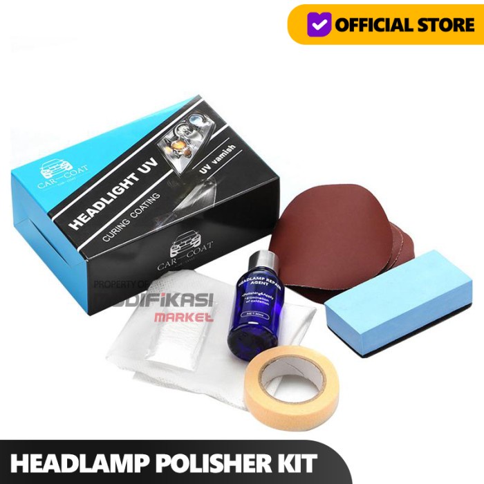 FREE ONGKIR PEMBERSIH LAMPU HEADLAMP MOBIL MOTOR KUSAM MENGUNING RESTORER KIT 30ML FREE ONGKIR