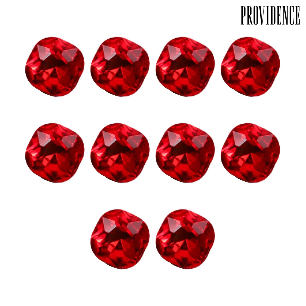 Providence 10Pcs Nail Art Decor Shining Stunning Efek Visual DIY Berkilau Manicure Kristal Imitasi Menunjuk Dasar Kuku Berlian Imitasi Salon Kuku Pasokan