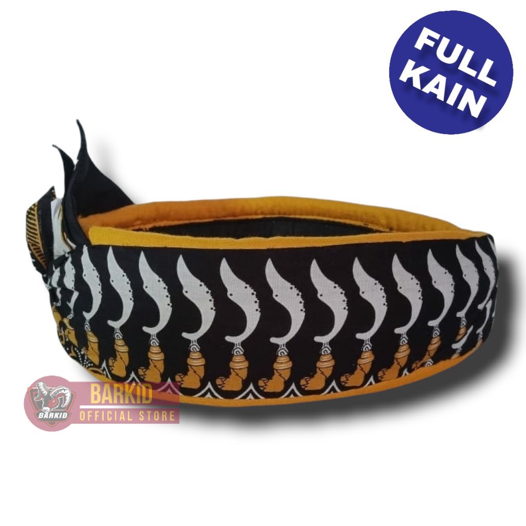 iket makutawangsa FULL KAIN - iket sunda - totopong - bendo praktis permanen V2 iket kujang kuning b