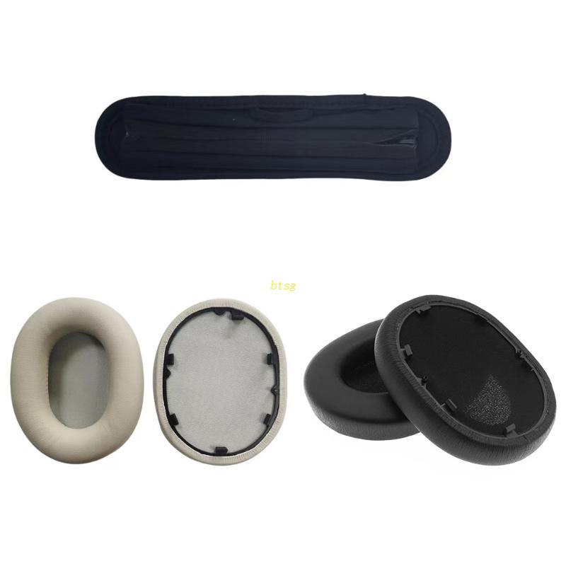 Bt Leather Earpads Headbeam Covers Untuk Lengan Spons Memory Headphone WH-1000XM5