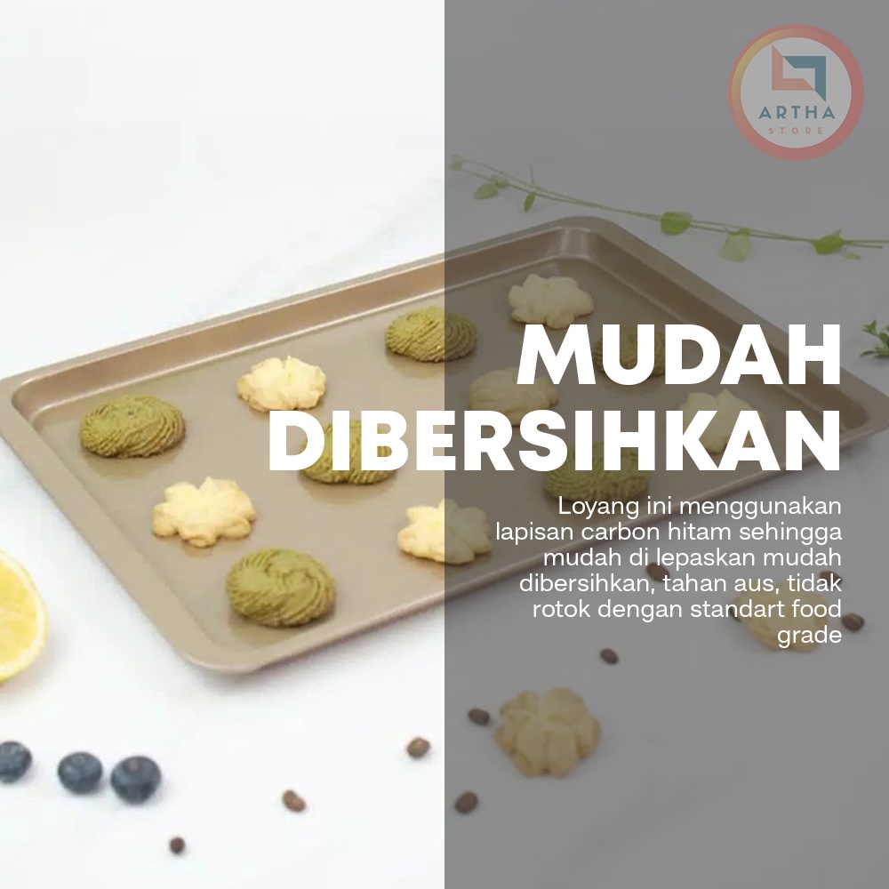 Loyang Kue Kering Baking Tray Loyang Anti Lengket Alas Oven Roti