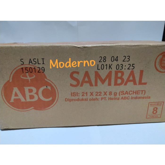 

Best Seller [COD] Sambal ABC Sachet 21 x 24 x 8g Dus / Sambel ABC Bungkusan / ABC Sachet