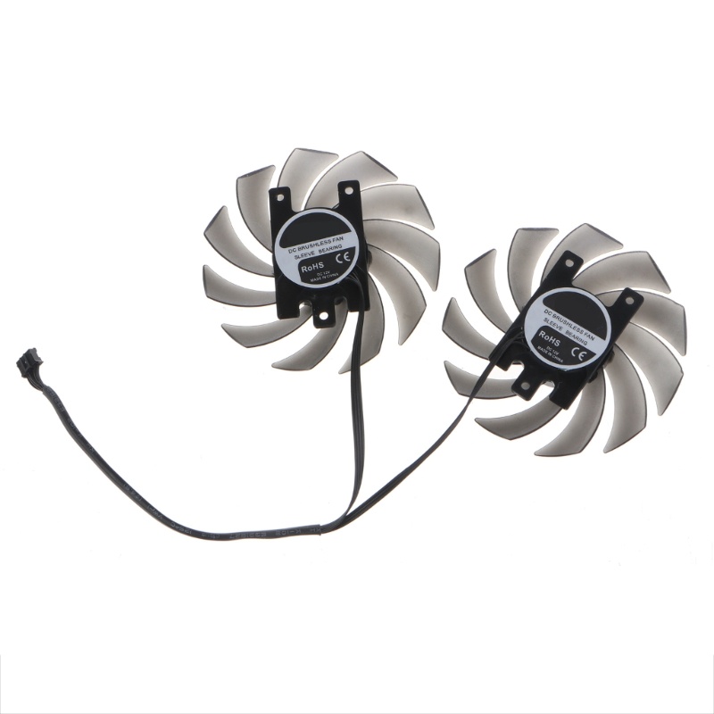 Zzz 2PCS 4Pin Cooler Fans Radiator Kartu Grafis Untuk RTX2060S GTX1660 1660ti 1660S GPU Pendingin