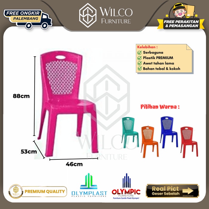 Kursi Plastik Olymplast OL 203 N / Kursi Makan Plastik Modern Murah