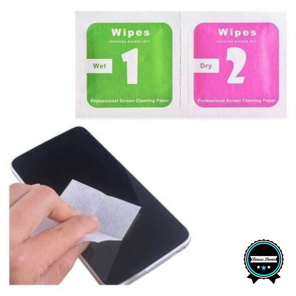 MSM Tissue Tempered Glass Wet dan Dry Tisu Pembersih Layar HP Basah Kering