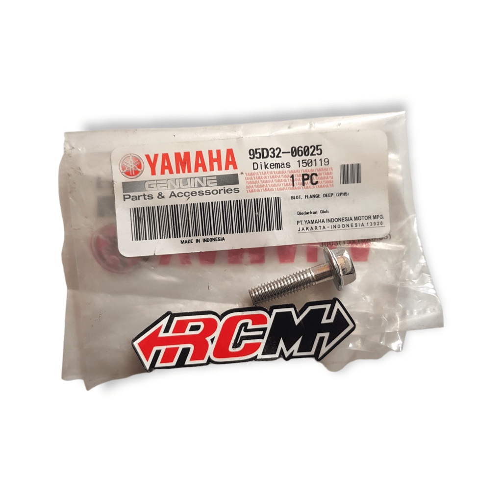 95D32-06025 BAUT BOLT FLANGE BOK BOX FILTER UDARA FREEGO DALAM MIO J MIO GT XRIDE 115 SOUL GT 115 ORI ORIGINAL YAMAHA YGP ASLI