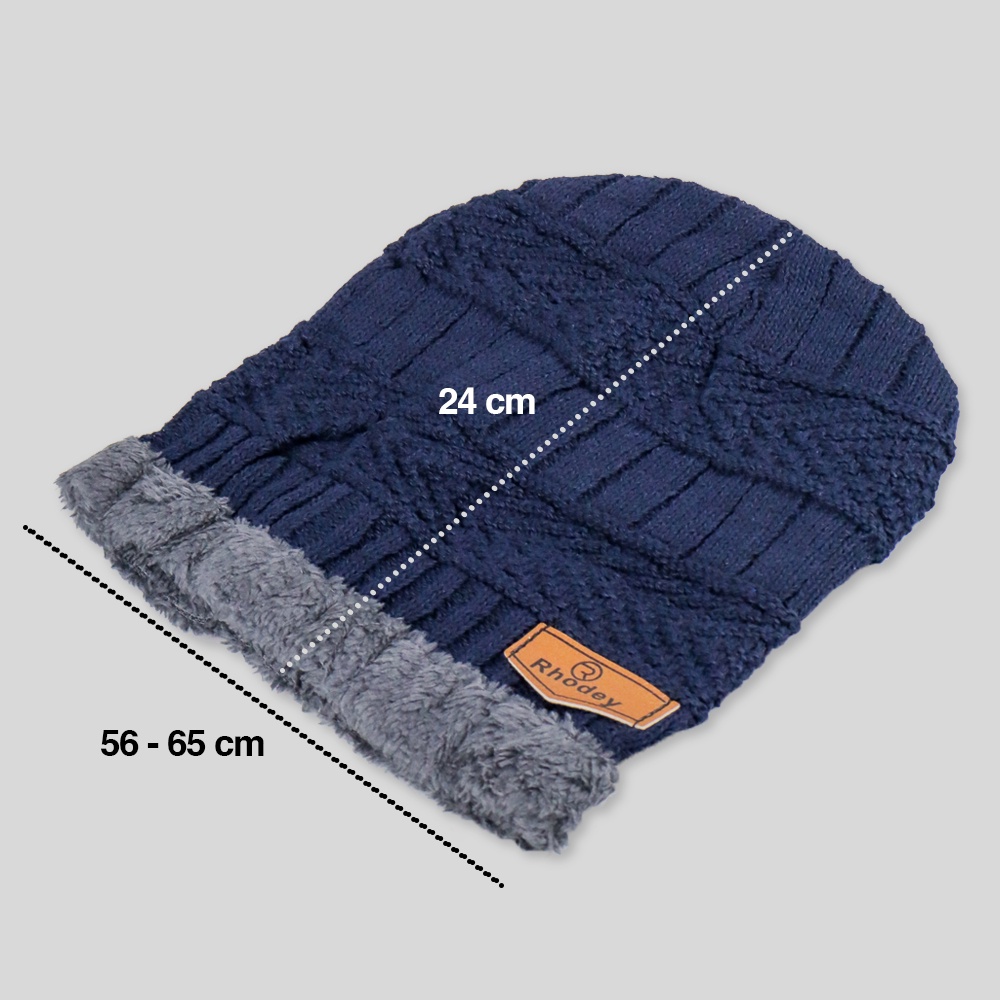 Rhodey Kupluk Wool Winter Beanie Hat - Blue