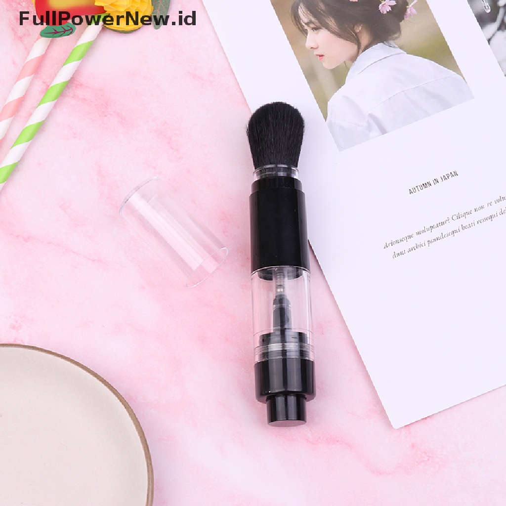 Power Refillable Powder Brush Makeup Kuas Makeup Bubuk Kosmetik Serat Buatan ID