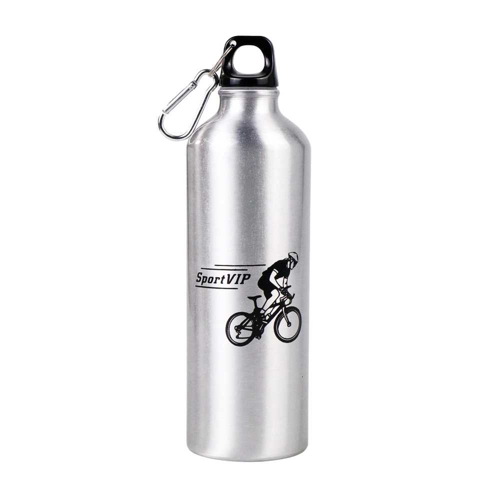 (BISA COD) FTIHSHP  Botol Minum Olahraga Aluminium 750ml Dengan Karabiner - H2GO