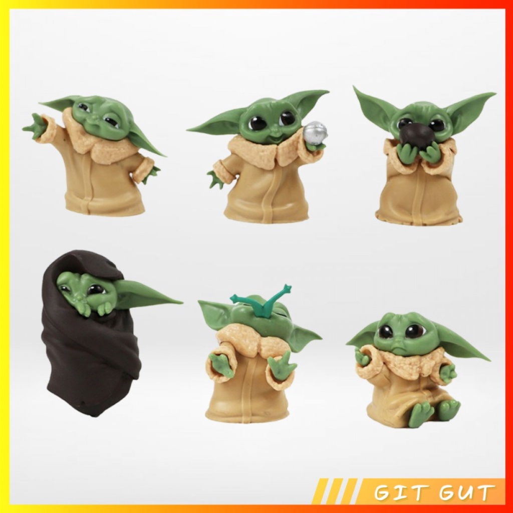 Action Figure Pajangan Mainan Star Wars Baby Yoda Set 6 Pcs