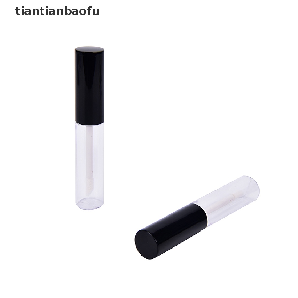 [tiantianbaofu] 1pc/5pcs 8ml Desain Hitam Kosong Tabung Bibir Lip Balm Botol ContainerEmpty Wadah Bibir Kelas Tinggi Lip Balm Tabung Warna Hitam2 Butik