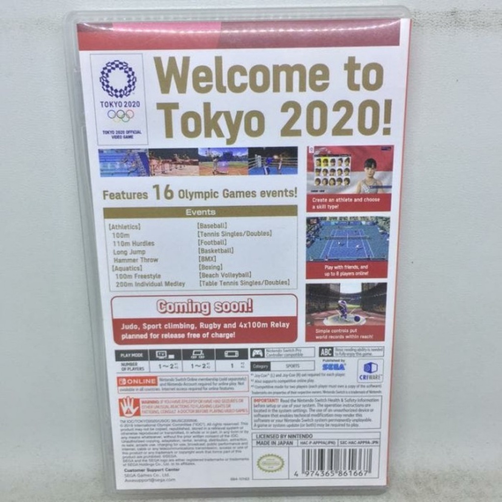 Nintendo Switch Tokyo 2020 Olympic Games The Official Video Game