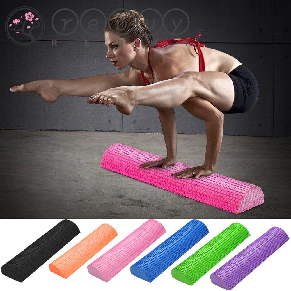 REBUY EVA EVA Foam Roller Muscle Massage Roller Balance Pad Half Round Yoga Block 30-45cm Exercise Physical Therapy Foam Roller Gym Fitness Pilates Fitness Muscle Restoration/Multicolor