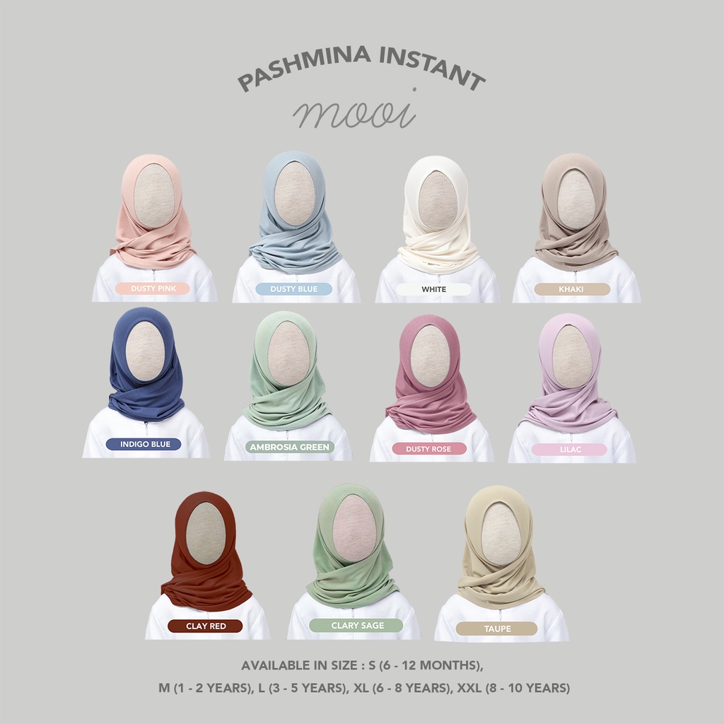 PROMO 7.7 PROMO LEBARAN MURAH Mooi Hijab Instant Pashmina Anak Hijab Anak 6 bln - 10 Tahun PREMIUM MUKENA BAJU LEBARAN