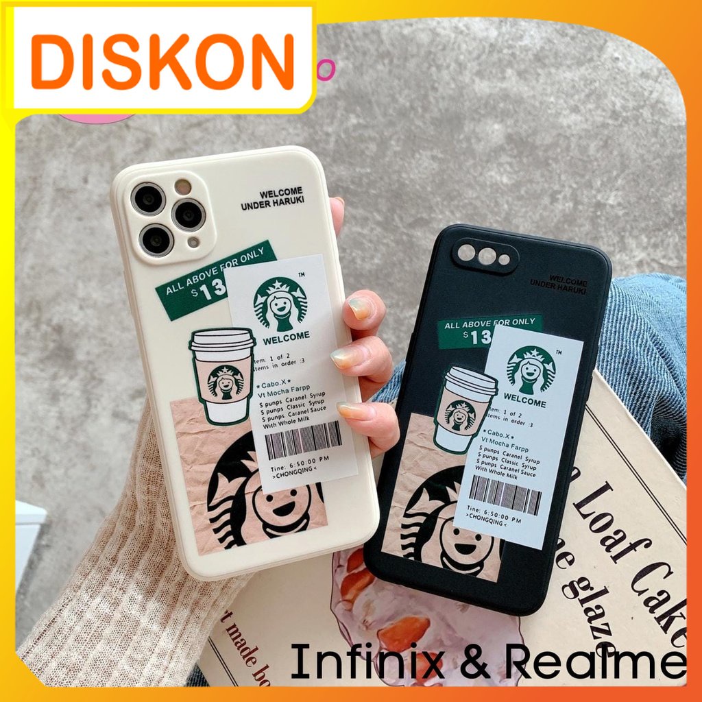 Softcase Casing Case Motif STARBUCKS EDGE INFINIX SMART 5 6 NOTE 10 NOTE 10PRO NOTE 11 NOTE 11S HOT 