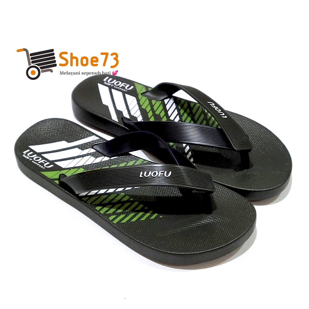 LUOFU F 1182 - E02  SIZE 40-44 ORIGINAL l Sandal jepit jelly pria l Sendal jepit cowok impor