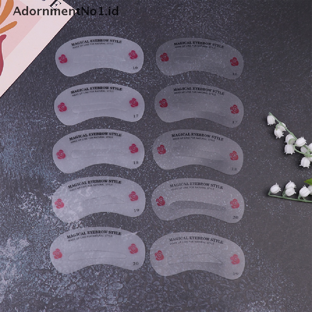 [AdornmentNo1] 24pcs Pembentuk Alis Membentuk Stensil Grooming Charm Brow Card Template Makeup [ID]