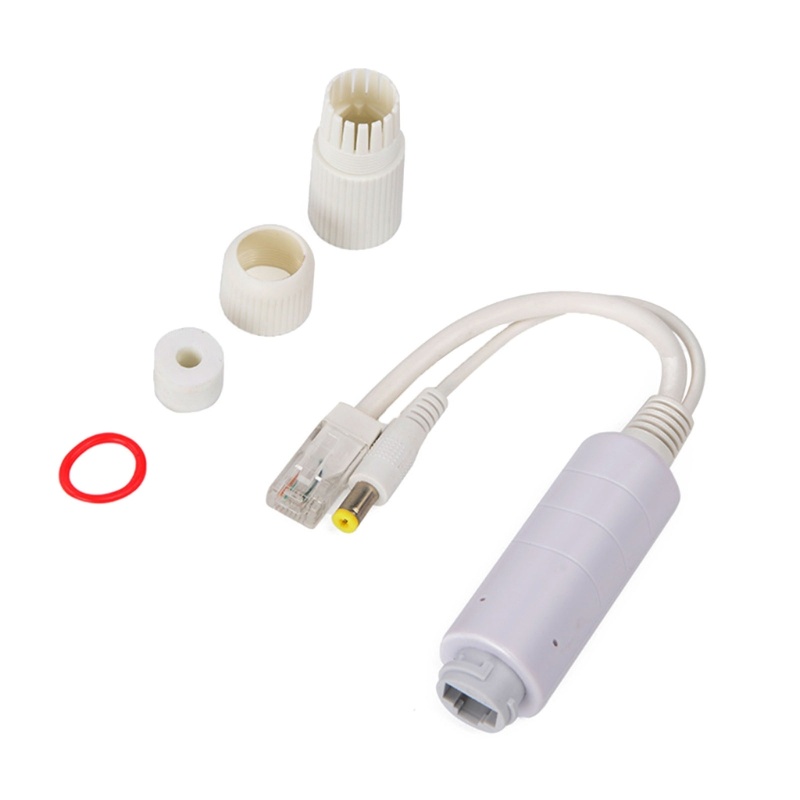 Adaptor Power Over Ethernet Splitter zzz 48V Ke 12V 100Mbps Untuk IP Kamera