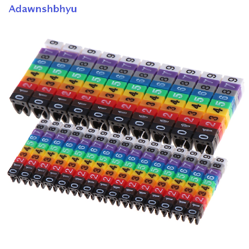 Adhyu Cable Marker Colorful C-Type Marker Number Tag Label Untuk Kawat 1.5/2.5/4/6mm2 ID