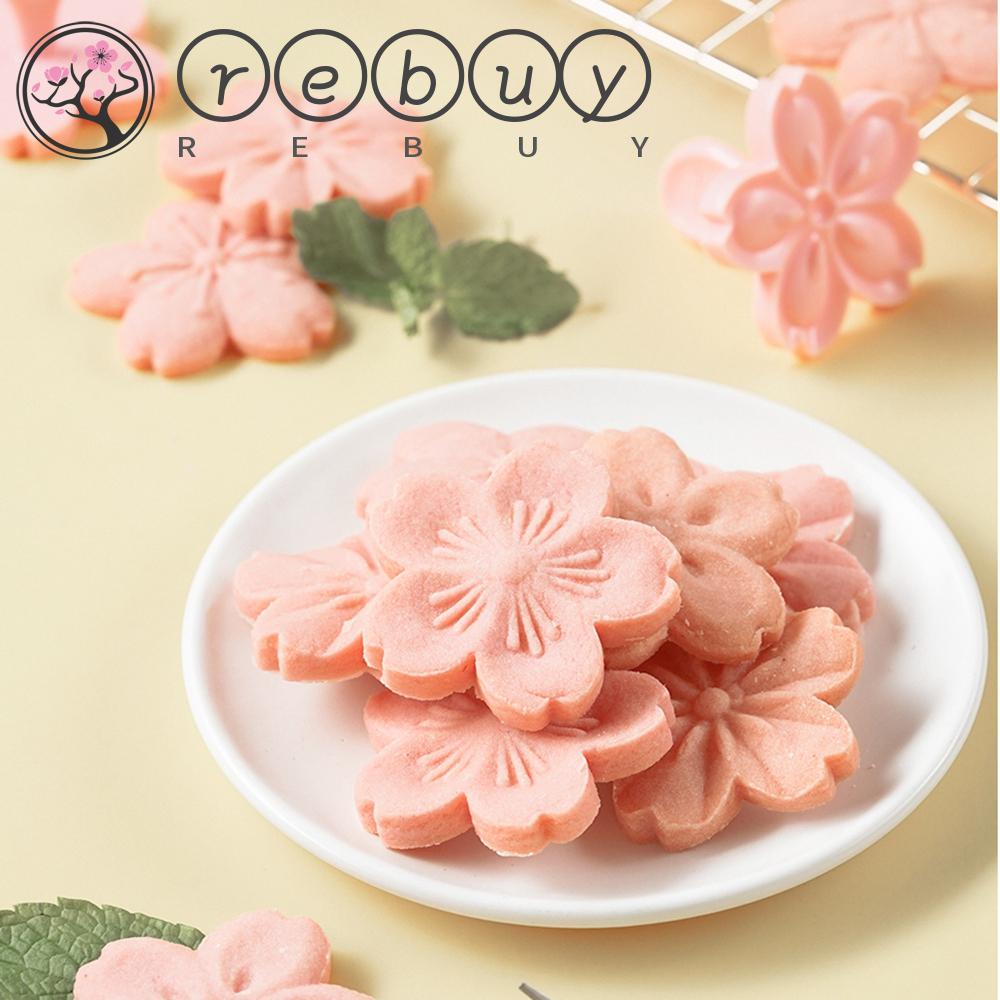 5pcs / Set Cetakan Kue / Biskuit Bentuk Bunga Sakura Aneka Warna