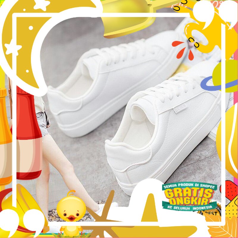 Sepatu Wanita Sneakers Korea Wanita Wanwoo Sepatu Sneakers Tali/ hitam oren ungu tosca khaki